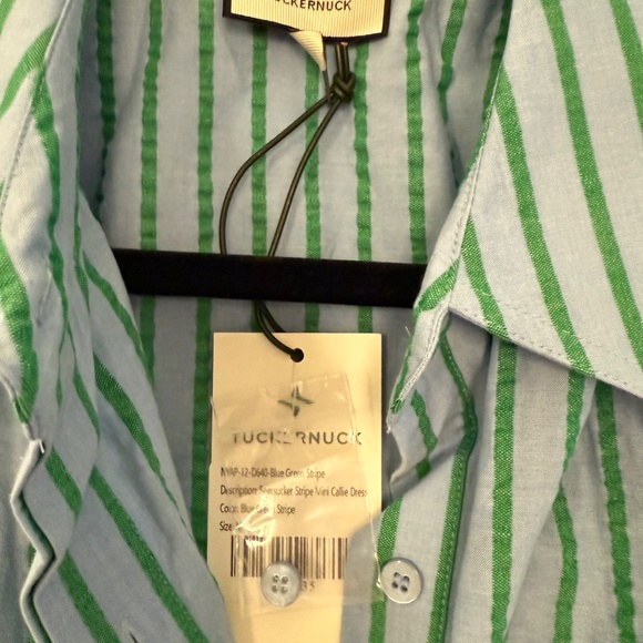 NWT Tuckernuck Delphinium Seersucker Mini Callie Dress - Medium - Picture 8 of 9